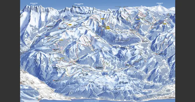 Ski Sport in den Portes-du-Soleil im Winter in Champéry