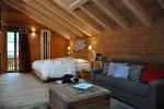 Die Chalet stil Zimmer des Hotels in Champéry