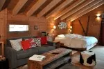 Die Chalet stil Zimmer des Hotels in Champéry